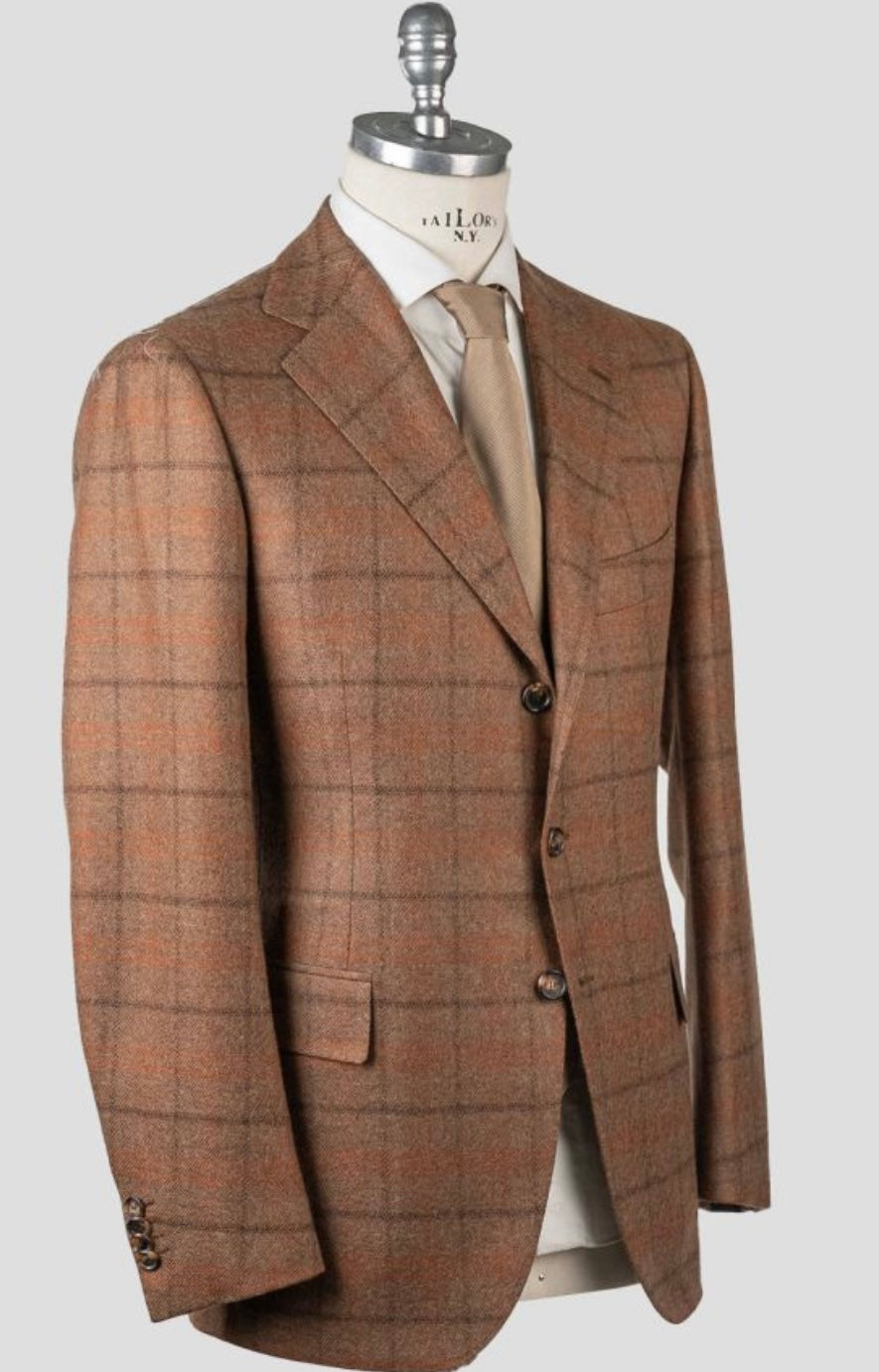 DNC BROWN LAMBSWOOL CASHMERE BLAZER