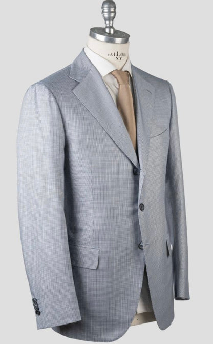 DNC BLUE WHITE COTTON LINEN BLAZER