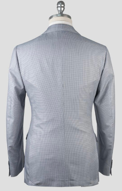 DNC BLUE WHITE COTTON LINEN BLAZER